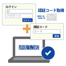 メールを使用した二段階認証でさらに安心