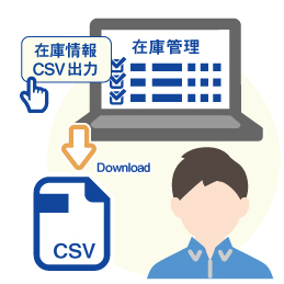 CSV出力で期間外データの保存も可能