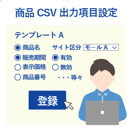 商品情報の CSV 出力専用管理メニューを追加