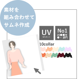 商品画像の加工イメージ